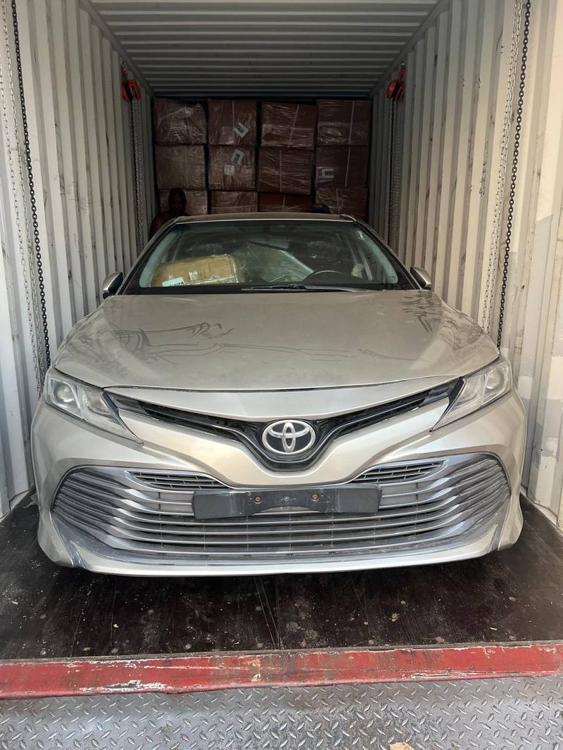 Camry arriving alongside consolidated cargo